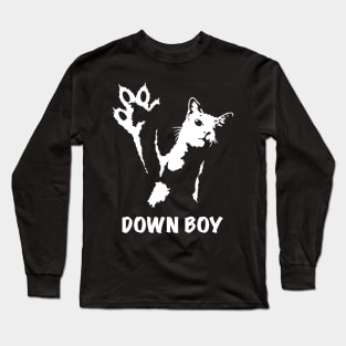 Tough No Messing Cat Down Boy MotorManiac Long Sleeve T-Shirt